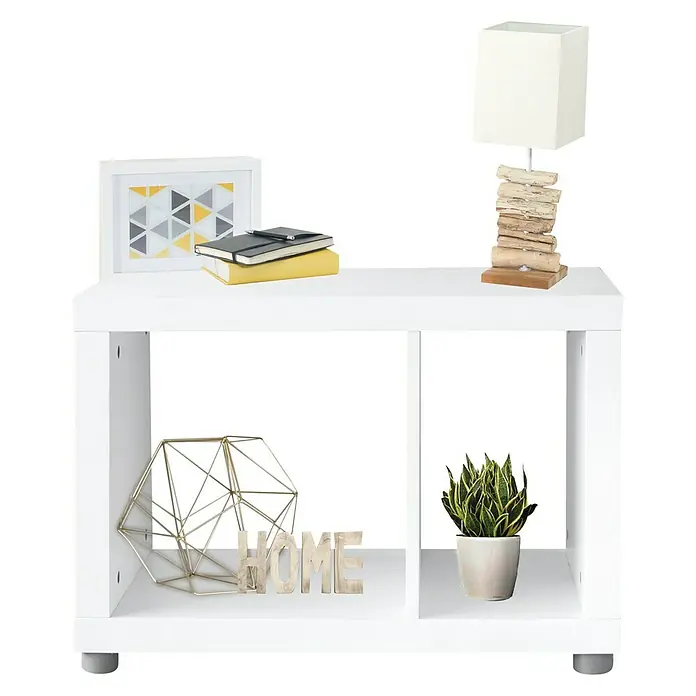Phönix Fortuna Beistelltisch - L x B x H: 35 x 63,4 x 42,7 cm, Weiß - Vorderansicht