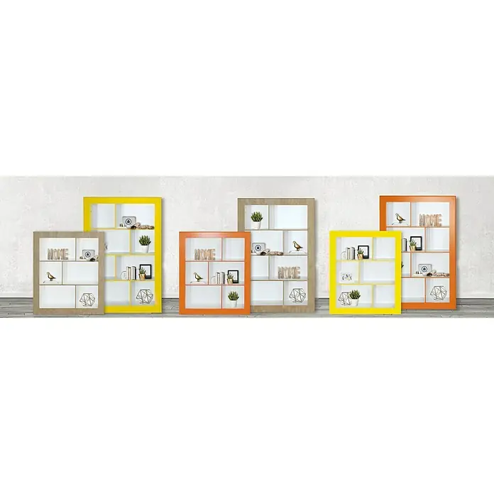 Phönix Regal Frame - L x B x H: 31,5 x 108,8 x 158,8 cm, Holzfarben/Weiß, Traglast: 5 kg/Boden - Stimmungsaufnahme
