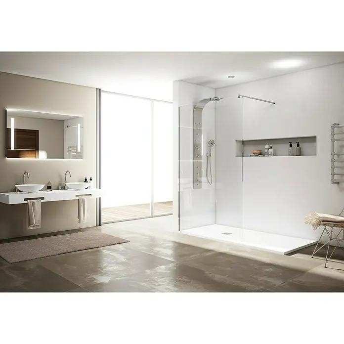 Torvisco Plato de ducha X_F pizarra - L x An: 70 x 120 cm, Blanco