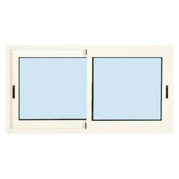 Solid Elements Ventana corredera de aluminio - 100 x 60 cm, Blanco, Sin persiana