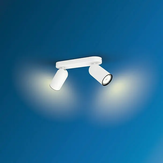 Philips Regleta Pongee - 10 W, L x An x Al: 8,2 x 24 x 12,2 mm, Blanco, GU10
