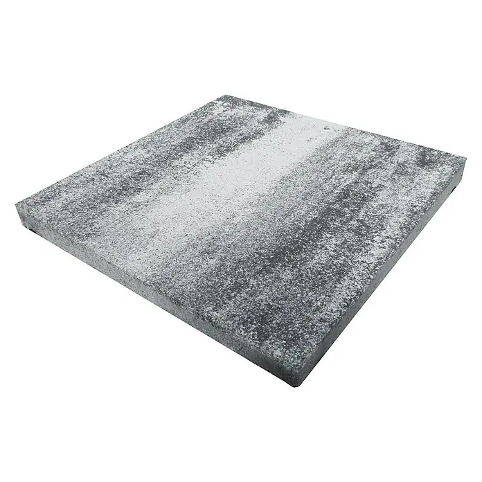 Terrassenplatte Saturn - Grau/Schwarz, 50 x 50 x 4 cm, Beton - Vorderansicht