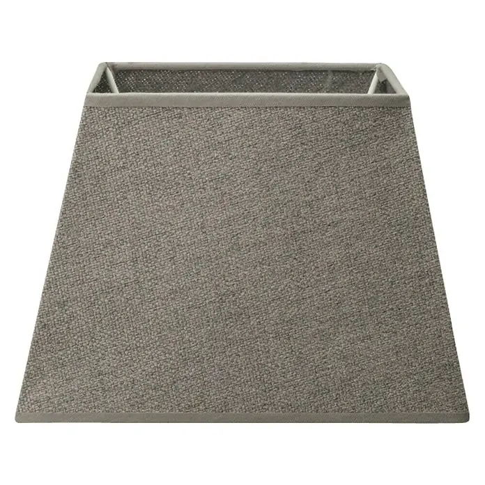 Home Sweet Home Lampenschirm Melrose - L x B x H: 14 x 20 x 14 cm, Hellgrau, Stoff, Eckig - Vorderansicht