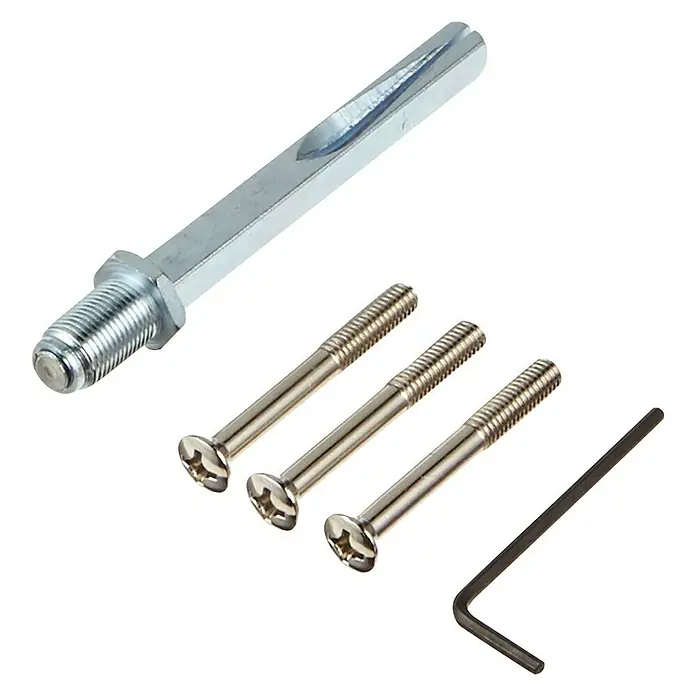 Abus Schutzbeschlag SB 500 - Wohnungsabschlusstür, Aluminium, Türstärke: 37 mm - 42 mm, Knopf außen, Drücker innen - Vorderansicht