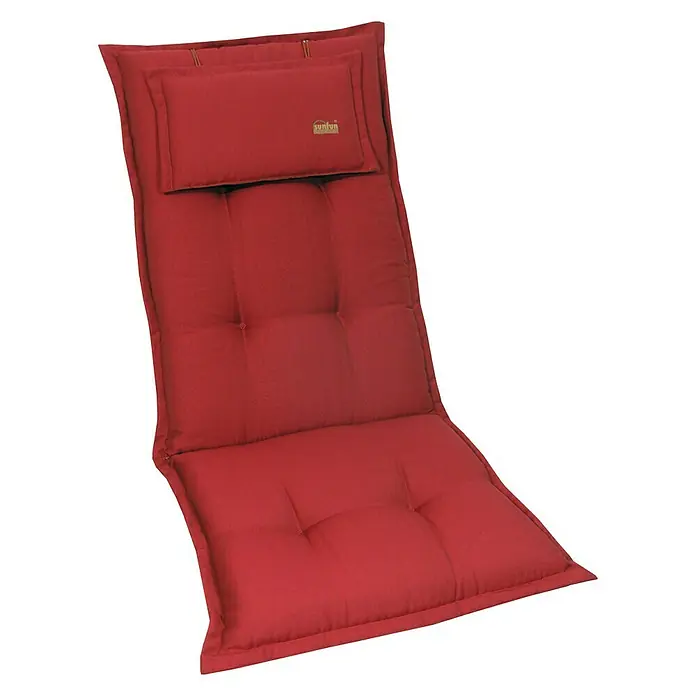 Sunfun Exclusive-Line Stuhlauflage - Hochlehner, Chili, 100 % Polyester