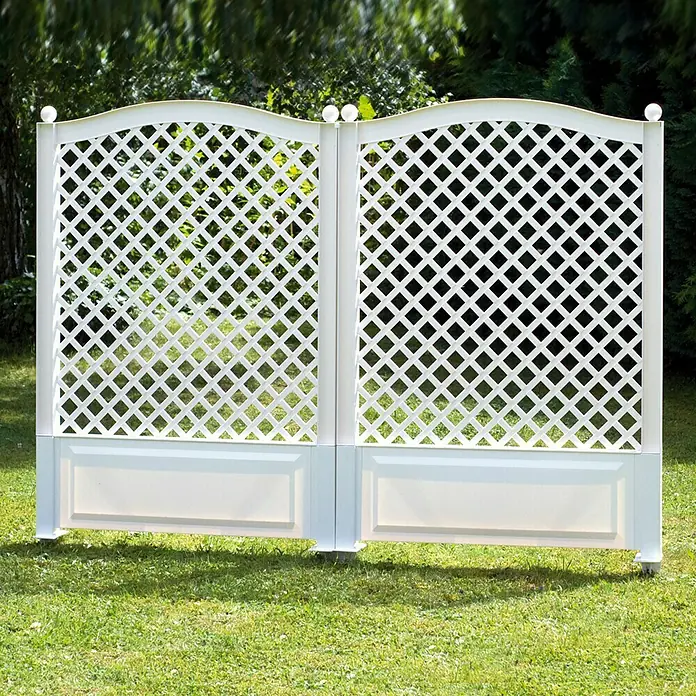 KHW Rankgitter 2er-Set - L x H: 100 x 140 cm, Weiß - Stimmungsaufnahme