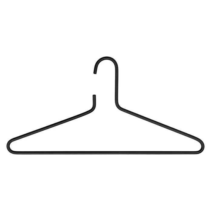 Spinder Design Kleiderbügel Senza 6 - Schwarz, Stahl - Vorderansicht