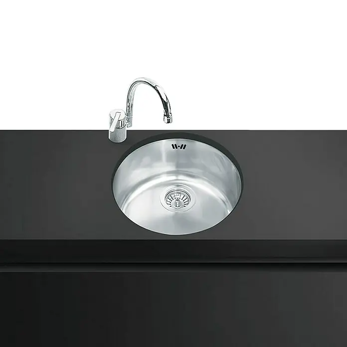 Smeg Fregadero encastrable BST103P - 43 x 43 cm, Acero inoxidable, Cromo