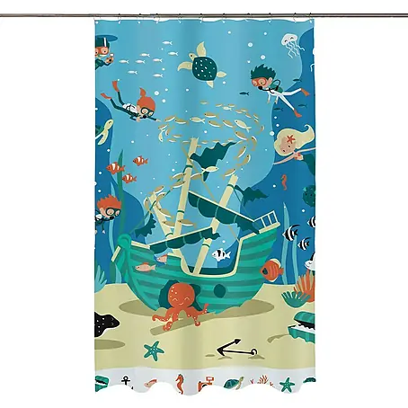 Spirella  Cortina de baño textil Pirates