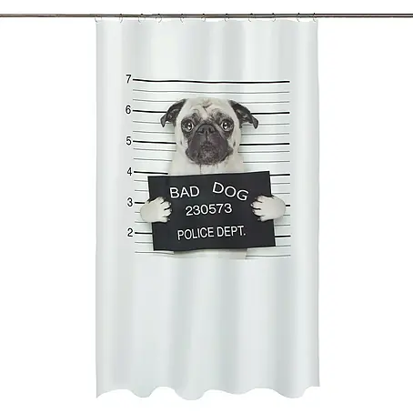 Spirella  Cortina de baño textil Bad Dog