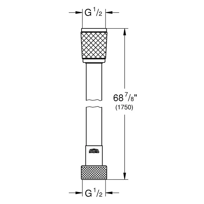 Grohe Brauseschlauch Vitalioflex Trend - Länge: 175 cm, Anschlüsse: ½″, Chrom