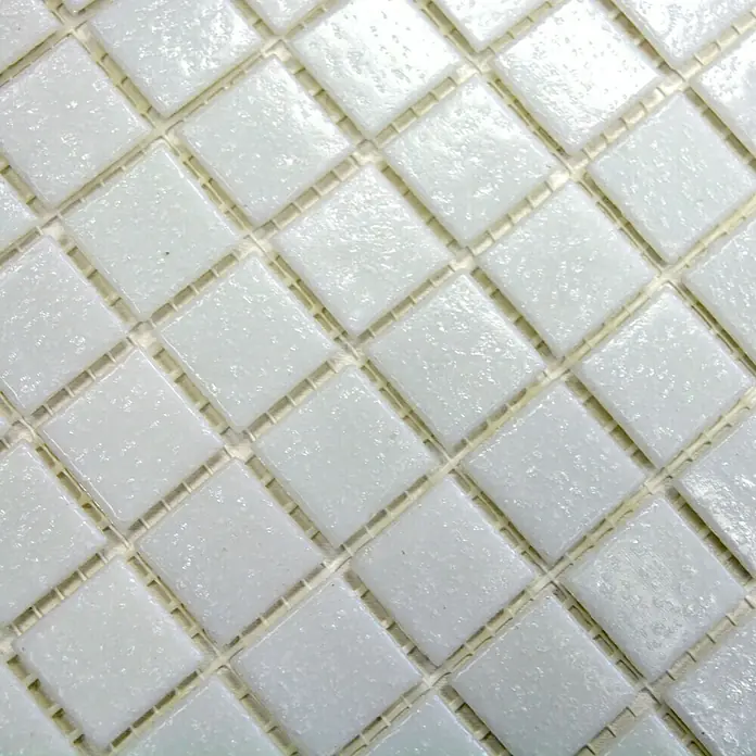 Mosaikfliese Quadrat Mix GM A 11 - 32,7 x 30,5 cm, Weiß, Matt - Detailaufnahme