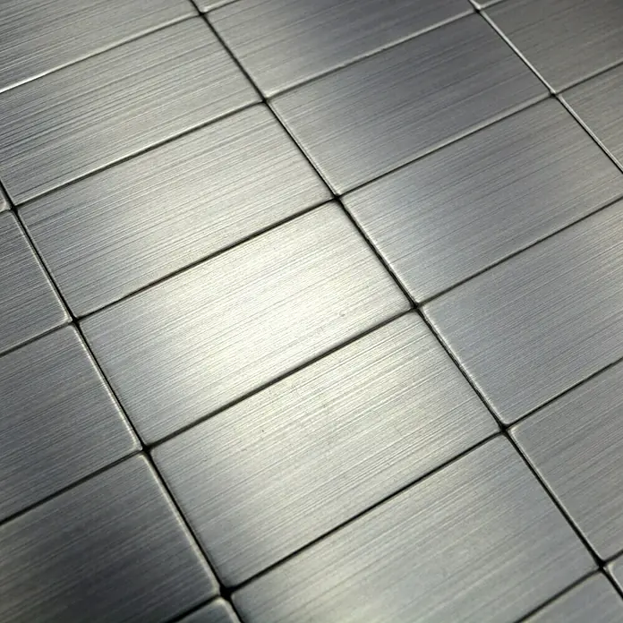 Selbstklebemosaik SAM 4MM50 - 30,5 x 30,5 cm, Metall, Silber - Detailaufnahme