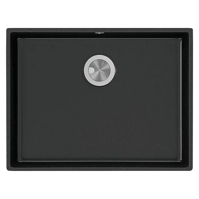 Atron Fregadero encastrable Ocean - 43,6 x 54,6 cm, Acrílico, Negro, Brillante
