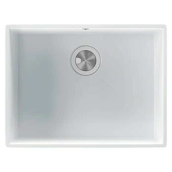 Atron Fregadero encastrable Ocean - 43,6 x 54,6 cm, Acrílico, Blanco, Brillante