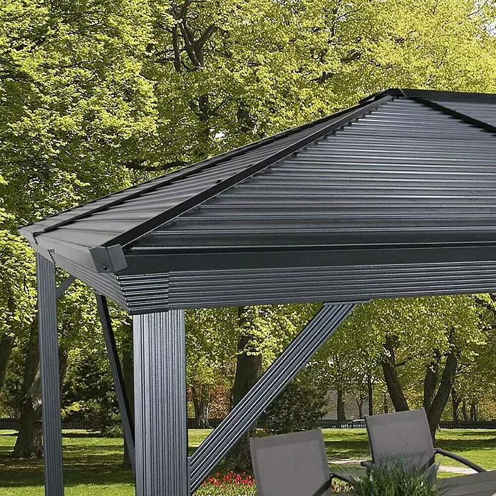 Sojag Pavillon Ventura 10 x 10 - 296 x 296 x 261 cm, Anthrazit - Stimmungsaufnahme