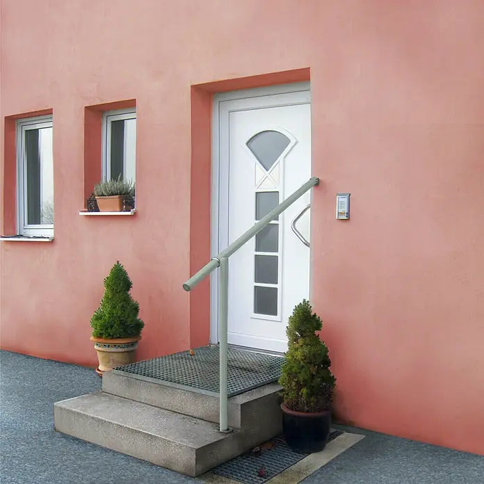 Treba Frewa Geländer-Set GA1 - Oberbodenmontage, Aluminium, Silber, Länge: 1.150 mm - Rechte Seitenansicht