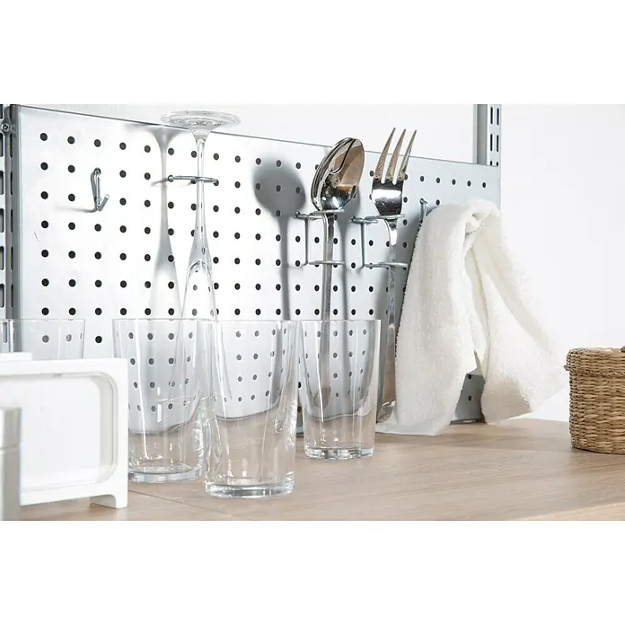 Phönix Wandregal-Set Staxx Garage - L x B x H: 62 x 65 x 223,6 cm, Traglast: 20 kg/Boden, Holzfarben/Grau - Detailaufnahme