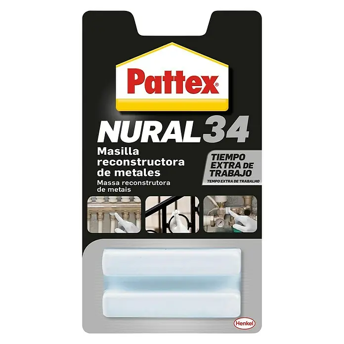 Pattex Masilla adhesiva de metales Nural 34 - 50 g