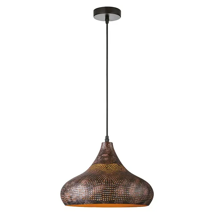 Home Sweet Home Pendelleuchte rund Rusty B - Höhe: 126 cm - Vorderansicht