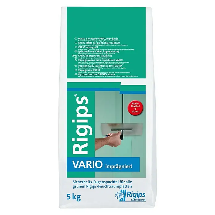 Rigips VARIO Fugenspachtel - 5 kg, Imprägniert - Vorderansicht
