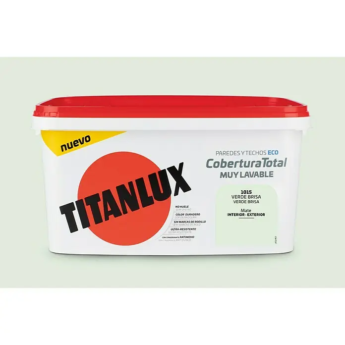 Titan Pintura para paredes Cobertura total - Verde brisa, 4 l, Mate