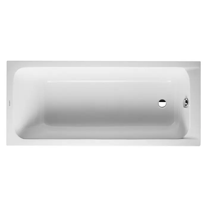 Duravit D-Code Badewanne - 170 x 75 cm, Ablauf: Fußende, Sanitäracryl, Weiß - Vorderansicht