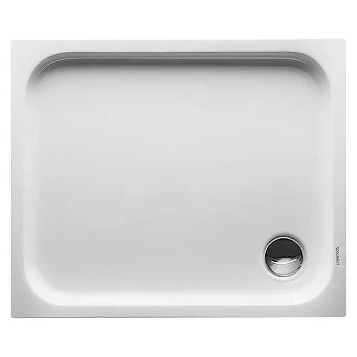 Duravit D-Code Duschwanne - L x B: 90 x 75 cm, Kunststoff, Weiß, Ohne Antirutsch-Oberfläche, Rechteckig - Vorderansicht