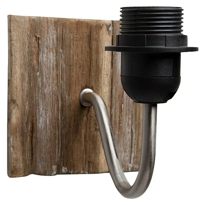 Home Sweet Home Wandleuchte Driftwood - 40 W, Farbe: Dunkelbraun, Silber, B x H: 13 x 12 cm - Vorderansicht