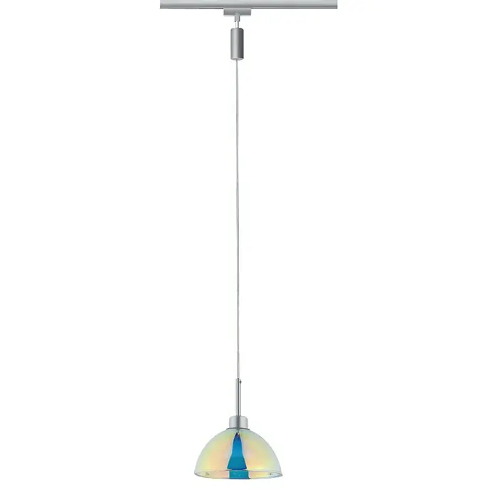 Paulmann URail Pendelleuchte Sarrasani - 1-flammig, 10 W, Dichroic, Chrom matt, Höhe: 135 cm - Vorderansicht