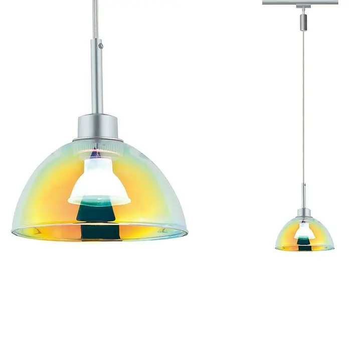 Paulmann URail Pendelleuchte Sarrasani - 1-flammig, 10 W, Dichroic, Chrom matt, Höhe: 135 cm - Anwendungsbeispiel