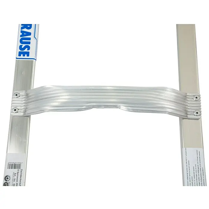 Krause Dachleiter - Länge: 2,25 m, 8 Sprossen, Aluminium, Material Sprossen: Aluminium - Detailaufnahme