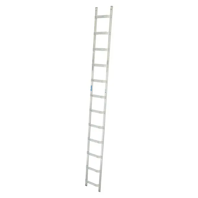 Krause Dachleiter - Länge: 3,35 m, 12 Sprossen, Aluminium, Material Sprossen: Aluminium - Linke Seitenansicht