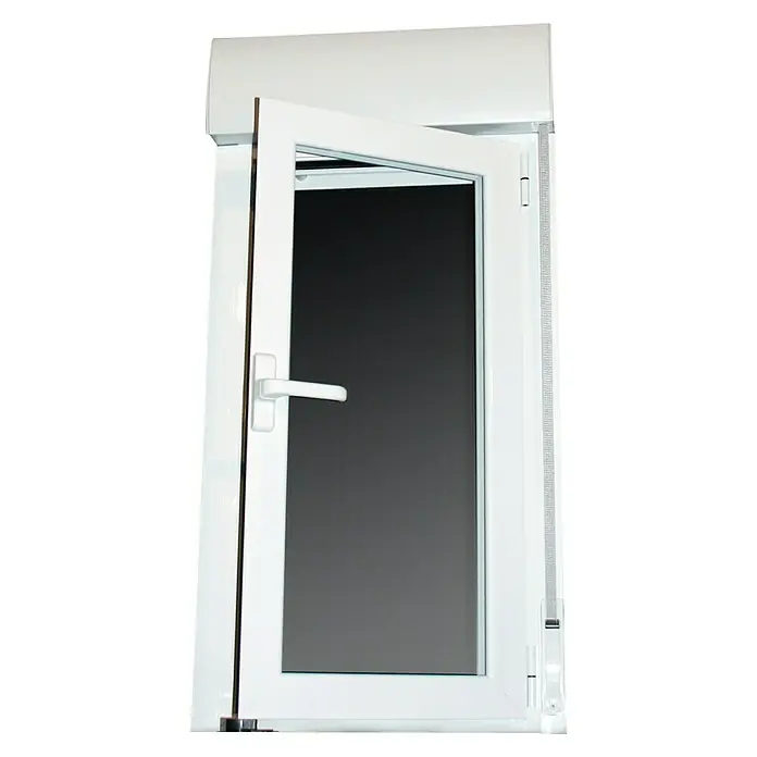 Solid Elements Ventana de aluminio Practicable - 60 x 115 cm, Derecha, Blanco, Con persiana