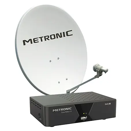 Metronic  Receptor de satélite digital con antena parabólica