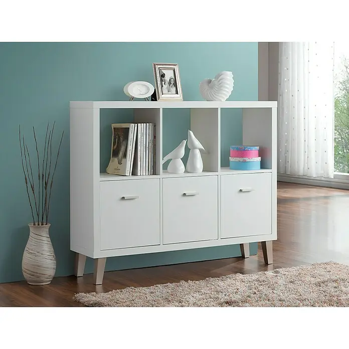 Mueble bajo Venecia - L x An x Al: 30 x 117 x 94 cm, Blanco