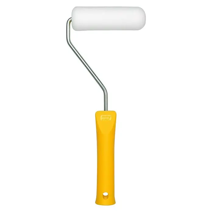 swingcolor Komfort Valjak za lakiranje - Širina valjka: 10 cm, Debljina držača valjka: 6 mm, Dužina držača: 15 cm, Bijele boje - Pogled sprijeda