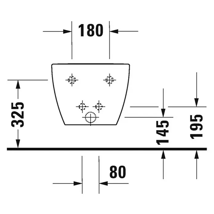 Duravit Happy D.2 Wand-Bidet - Ohne Spezialglasur, Keramik, Weiß