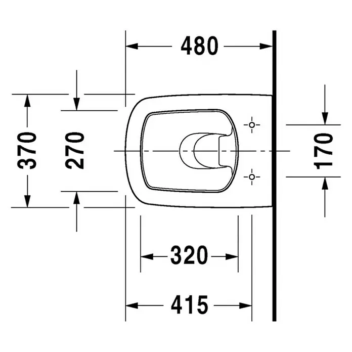 Duravit DuraStyle Wand-WC Compact - Mit Spülrand, Mit schmutzabweisender Glasur, Spülform: Tief, WC Abgang: Waagerecht, Weiß