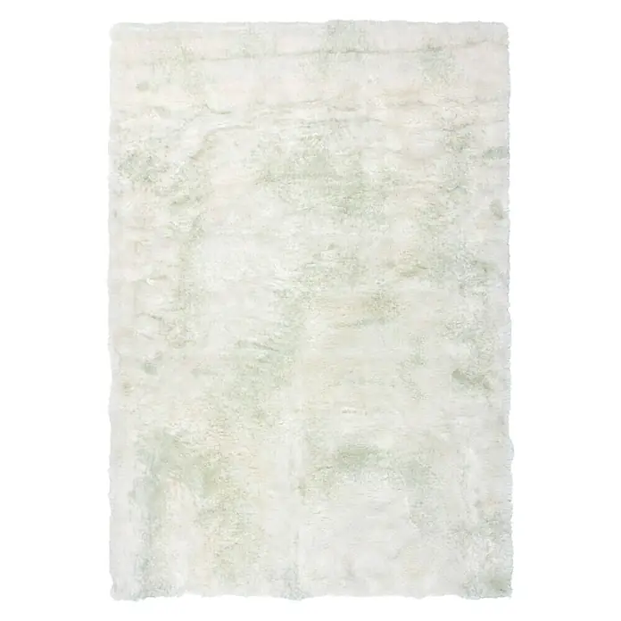 Kayoom Teppich Crown - Weiß/Puderblau, 170 x 120 cm, 100 % Polyester - Ansicht von oben
