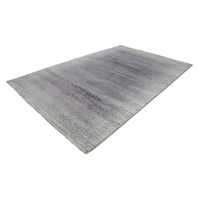 Kayoom Kurzflorteppich Stanley - Silber, 150 x 80 cm, 100 % Polypropylen-Heatset-Frisée