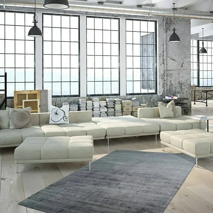 Kayoom Kurzflorteppich Luxury - Mint, 290 x 200 cm, 100 % Viskose - Stimmungsaufnahme
