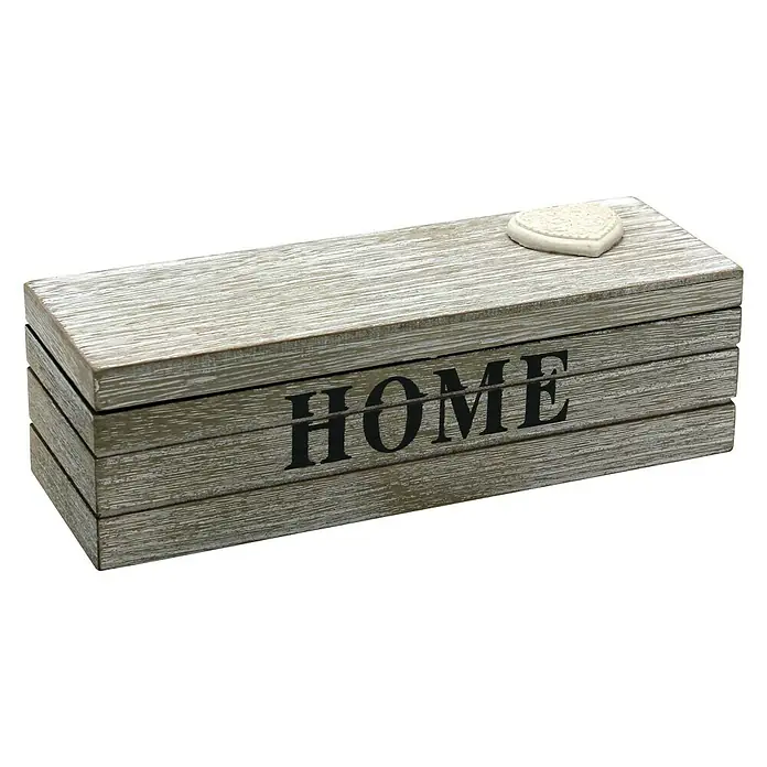 Caja con tapa Home - 23 x 8 x 7 cm, Madera