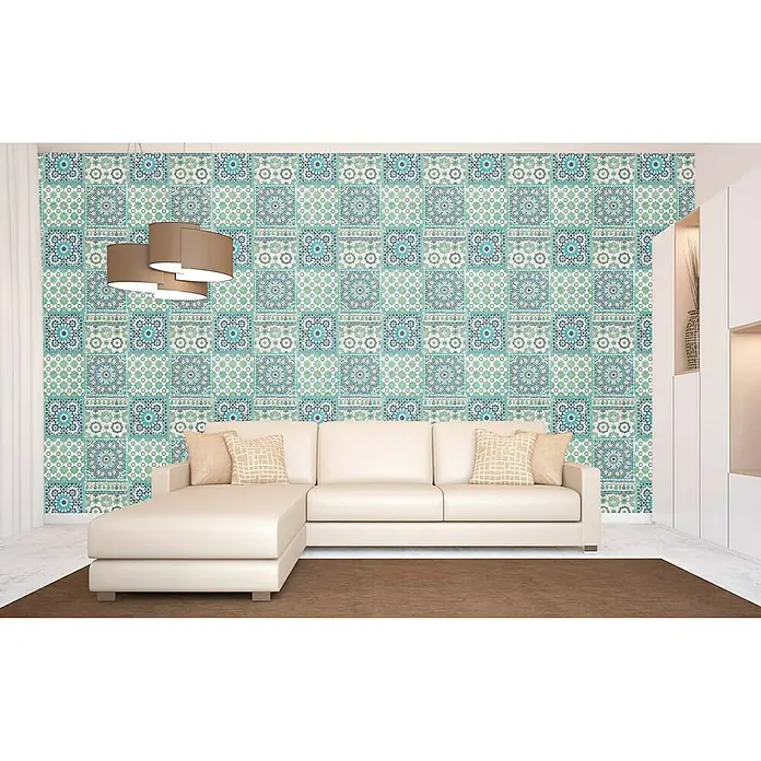 Papel pintado Hidráulico 2 - Verde, 10,05 x 0,53 m