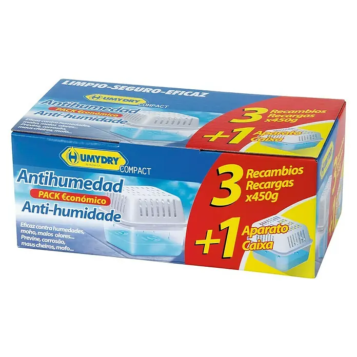 Humydry Pack deshumidificador Antihumedad - Volumen espacial: 35 m³