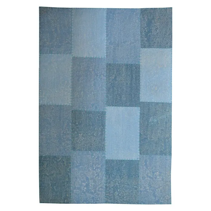 Kayoom Flachgewebeteppich Lyrical 110 - Blau, 150 x 80 cm, 100 % Baumwolle - Ansicht von oben