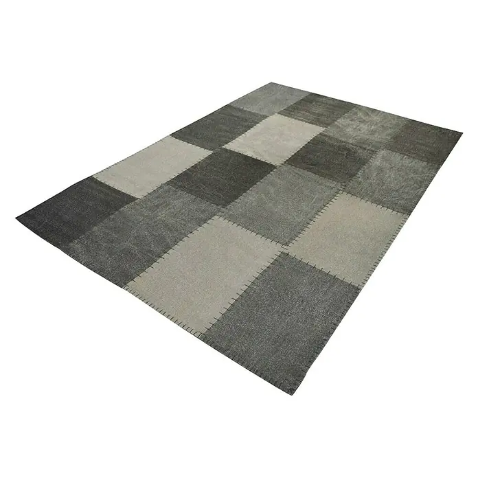 Kayoom Flachgewebeteppich Lyrical 110 - Grau, 150 x 80 cm, 100 % Baumwolle