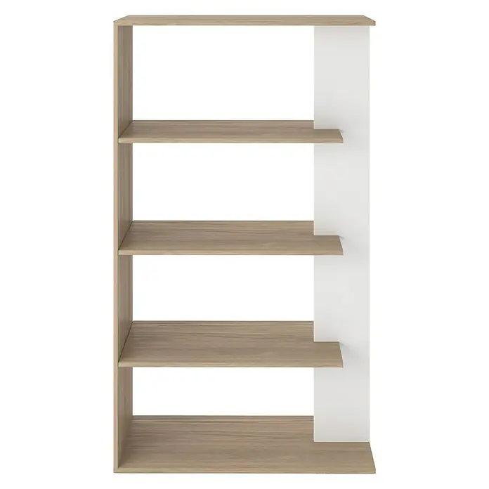 Phönix Regal Rotterdam - L x B x H: 40 x 80 x 179 cm, Holzfarben/Weiß - Vorderansicht