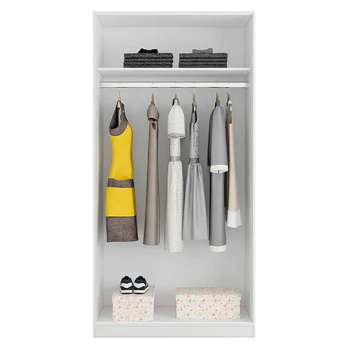 Armario para ropa Soft - L x An x Al: 50 x 100 x 200 cm, Blanco - Producto en uso