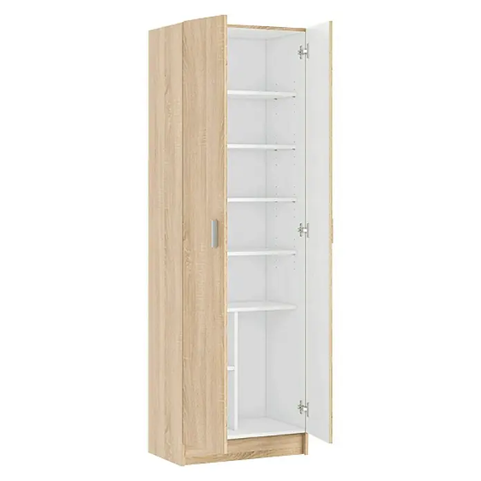 Armario multiuso 007146F - L x An x Al: 37 x 59 x 180 cm, Roble